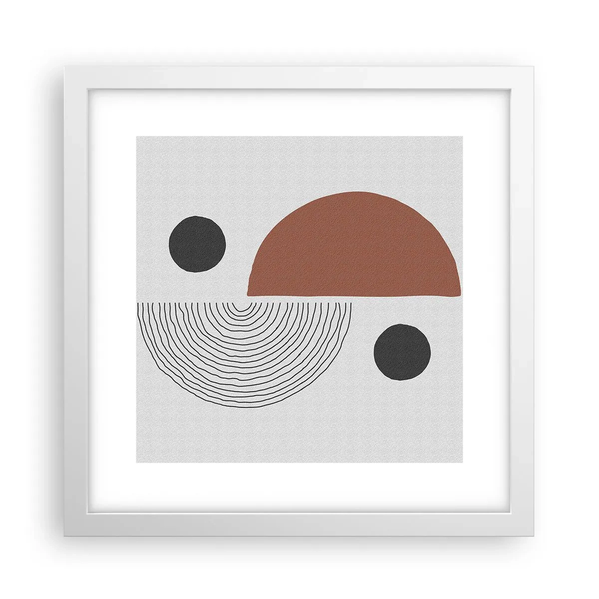 Plakát v bílém rámu - Dokonalost kruhu - 30x30 cm