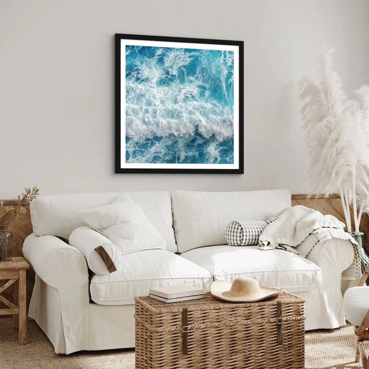 Plakát v černém rámu - Radostně a skákavě - 40x40 cm