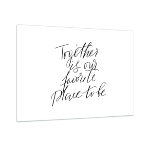 Obraz na skle - Cítíte to také? - 100x70 cm