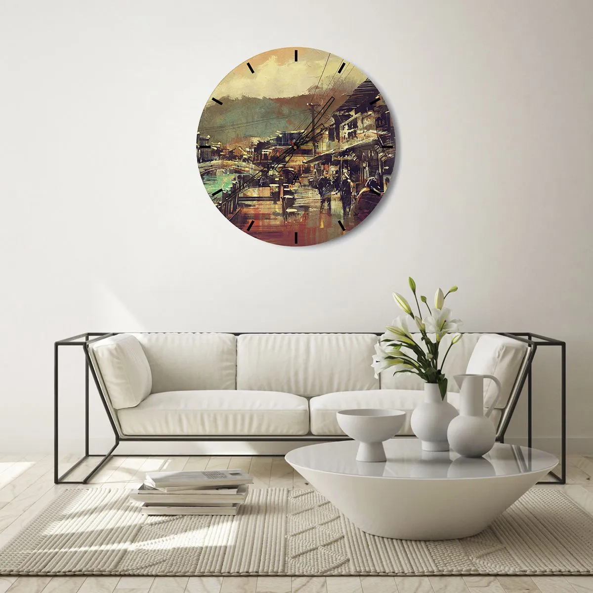 Nástěnné hodiny - Život jako bohatství šedi - 40x40 cm