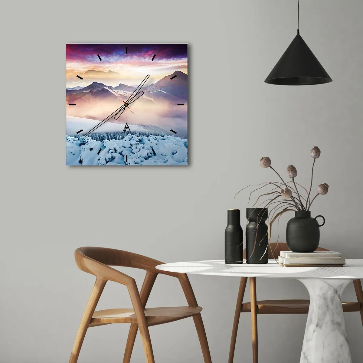 Nástěnné hodiny - Síla a čistota přírody - 40x40 cm