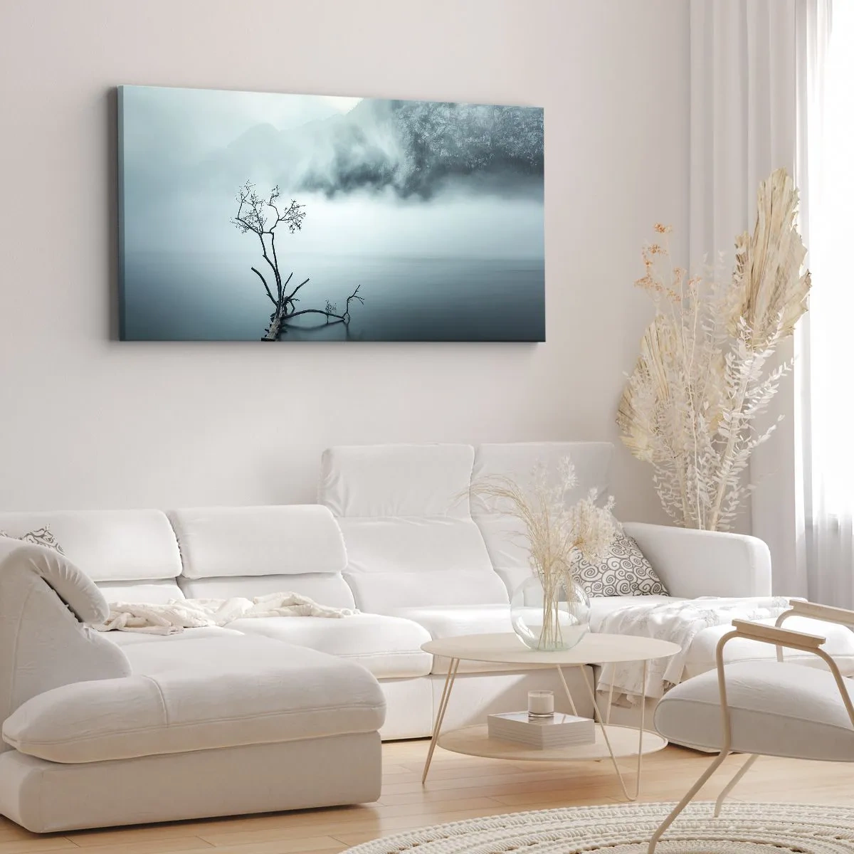 Obraz na plátně - Z vody a mlhy - 100x40 cm