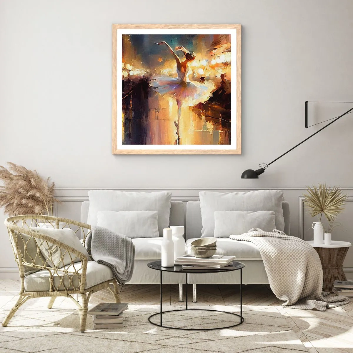 Plakát v rámu světlý dub - Zázrak na ulici - 40x40 cm