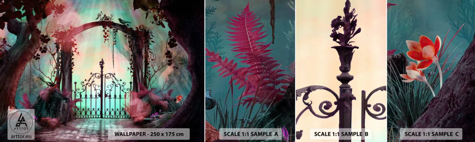 Fototapeta Vzorek Standard Eco - Tajná zahrada - Fantazie, Tajná zahrada, Pohádka - 100x30 cm