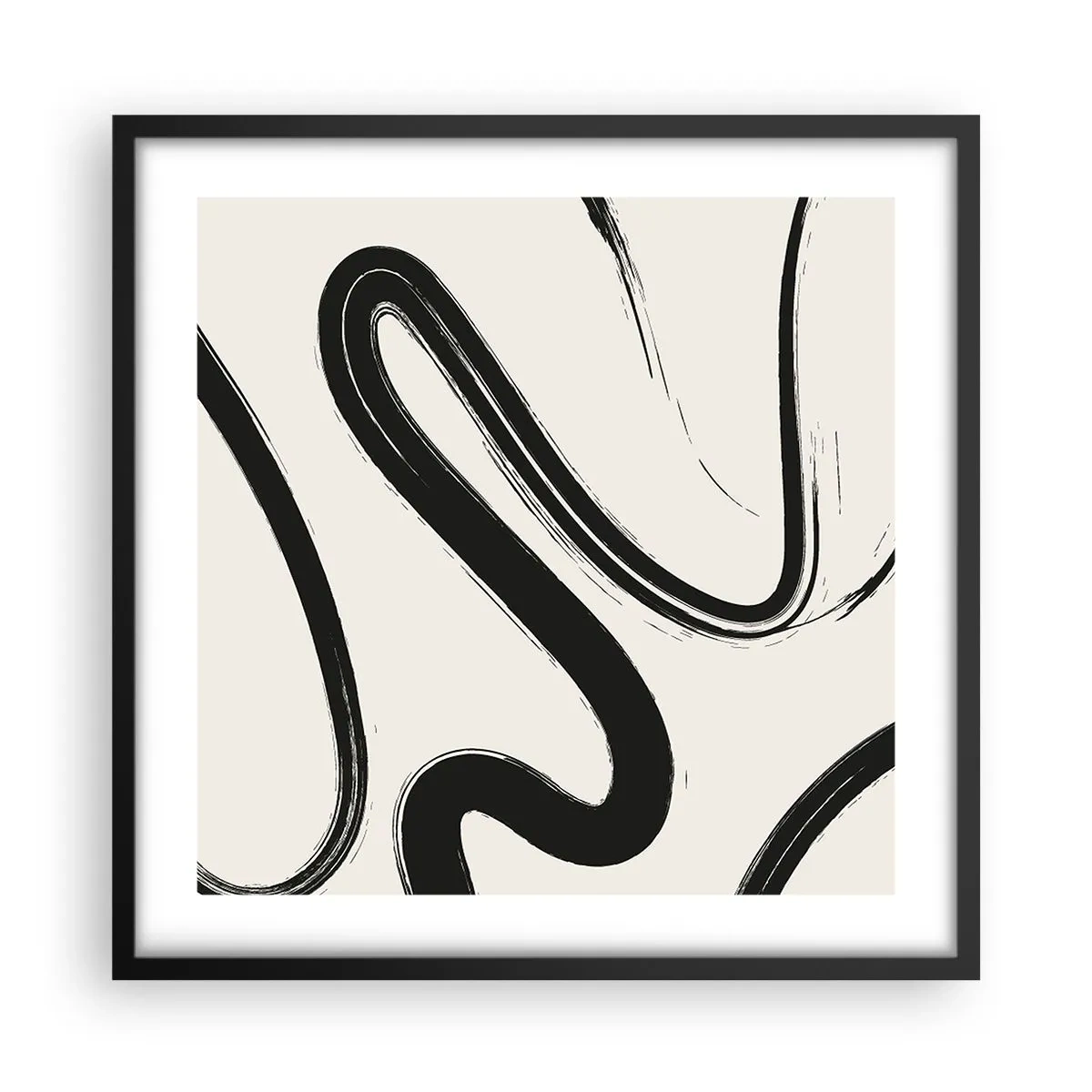 Plakát v černém rámu - Černobílý rozmar - 50x50 cm