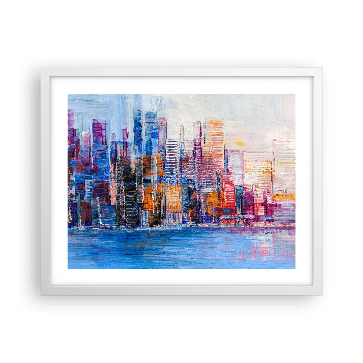 Plakát v bílém rámu - Radostná metropole - 50x40 cm
