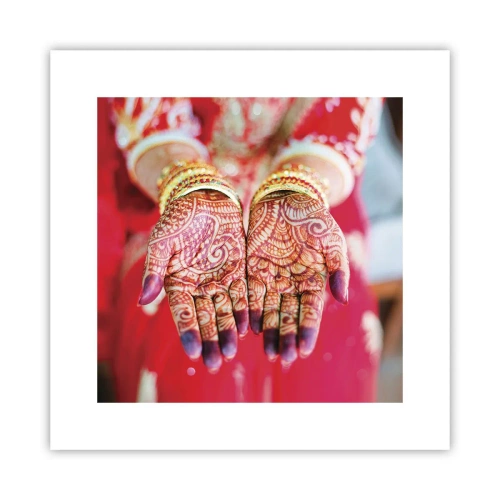 Plakát - Připravená chytit štěstí - 30x30 cm