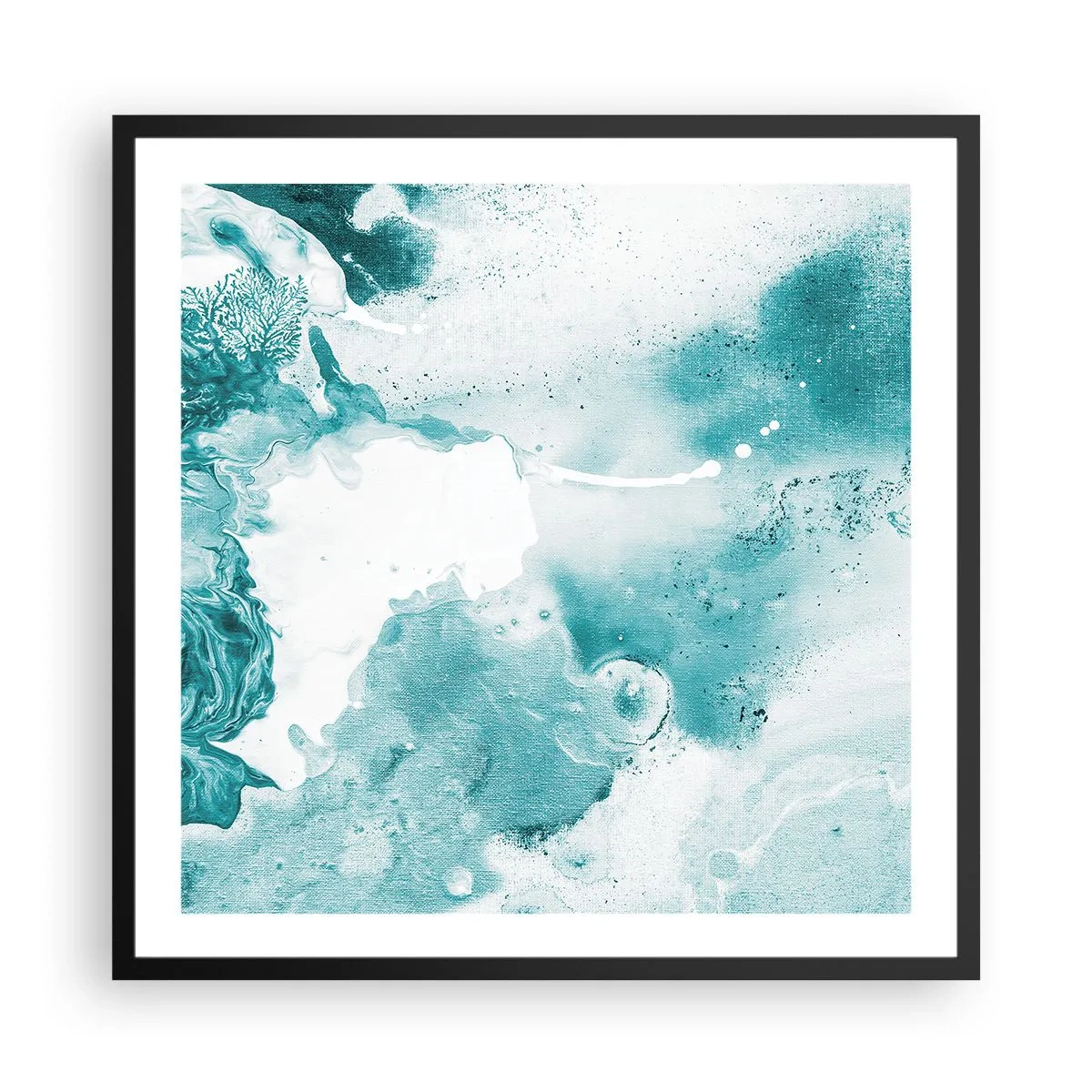 Plakát v černém rámu - Povodí modré - 60x60 cm