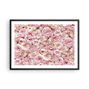 Plakát v černém rámu - Vydlážděná růžemi - 70x50 cm