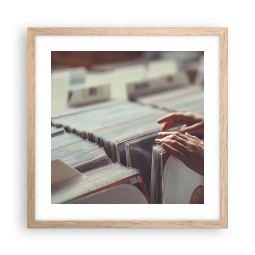 Plakát v rámu světlý dub - Hledání emocí - 40x40 cm