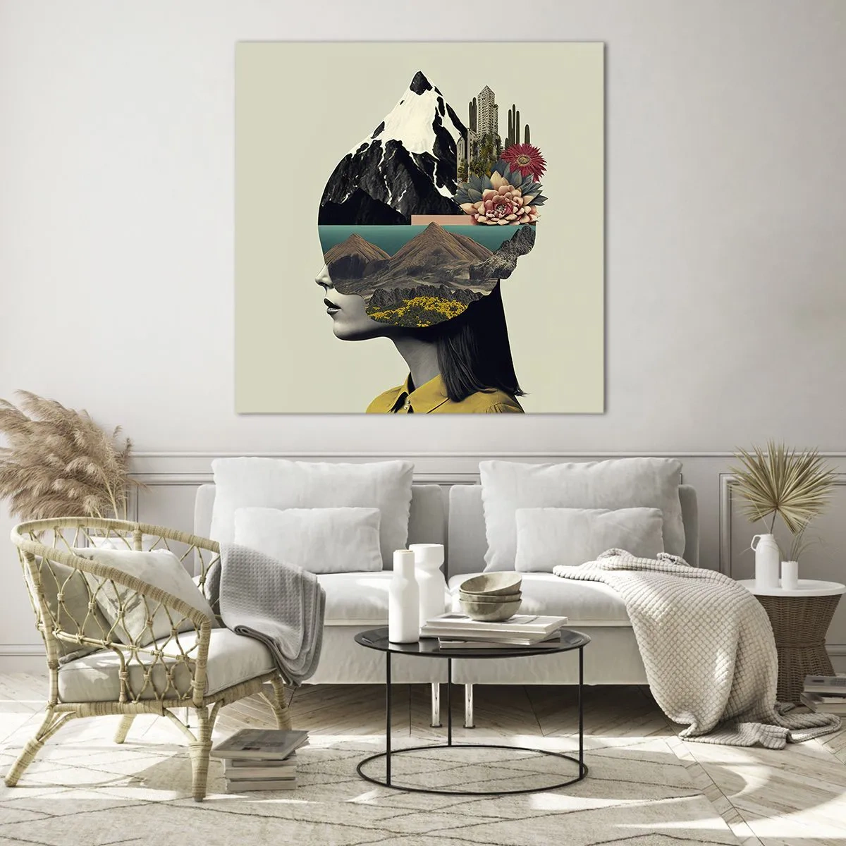 Obraz na skle - Žena – vždy tajemství - 60x60 cm