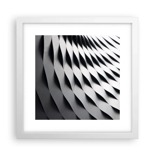 Plakát v bílém rámu - Na hladině vln - 30x30 cm