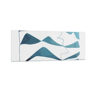 Obraz na skle - Abstrakce: tyrkysový vztah - 140x50 cm