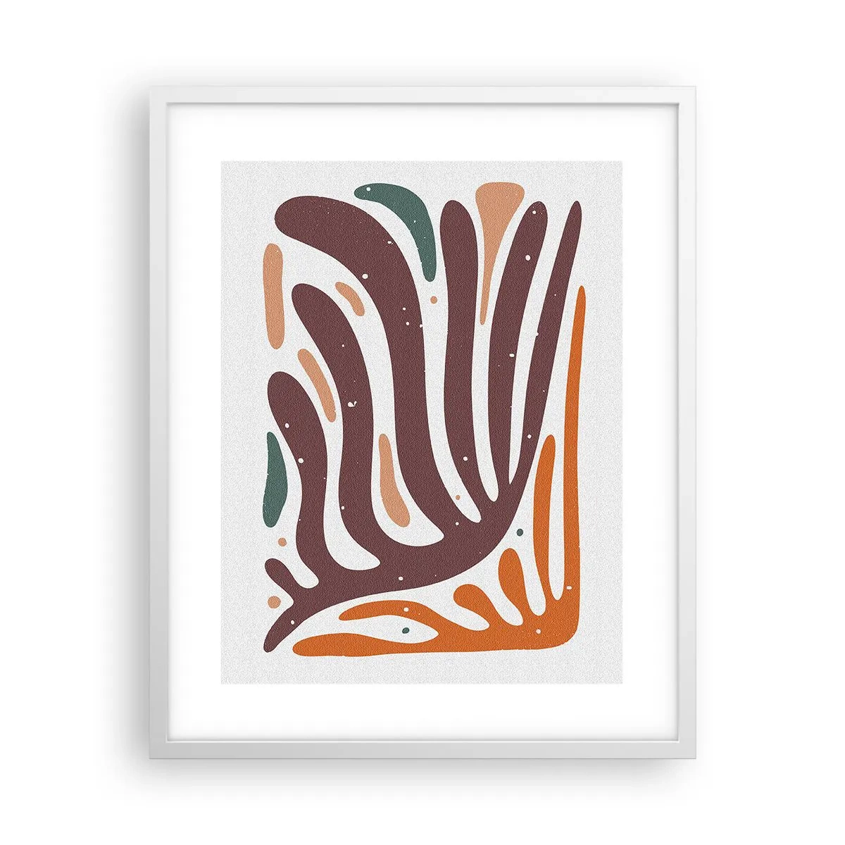 Plakát v bílém rámu - Organická a radiální kompozice - 40x50 cm