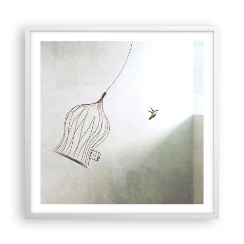 Plakát v bílém rámu - Ve svém živlu - 60x60 cm