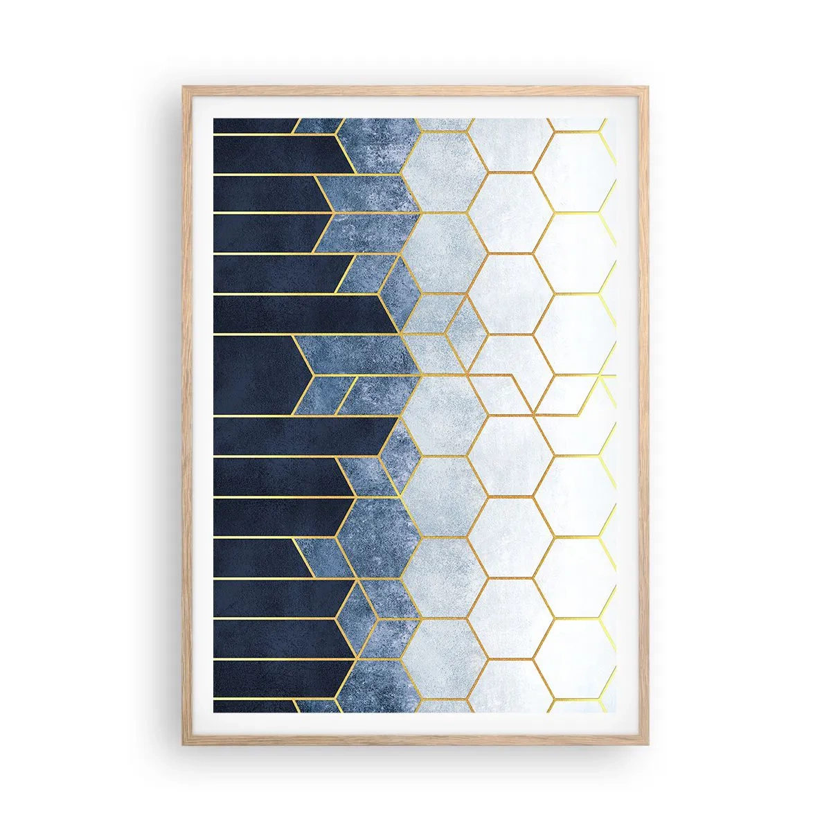 Plakát v rámu světlý dub - Kompozice v synkopickém rytmu - 70x100 cm