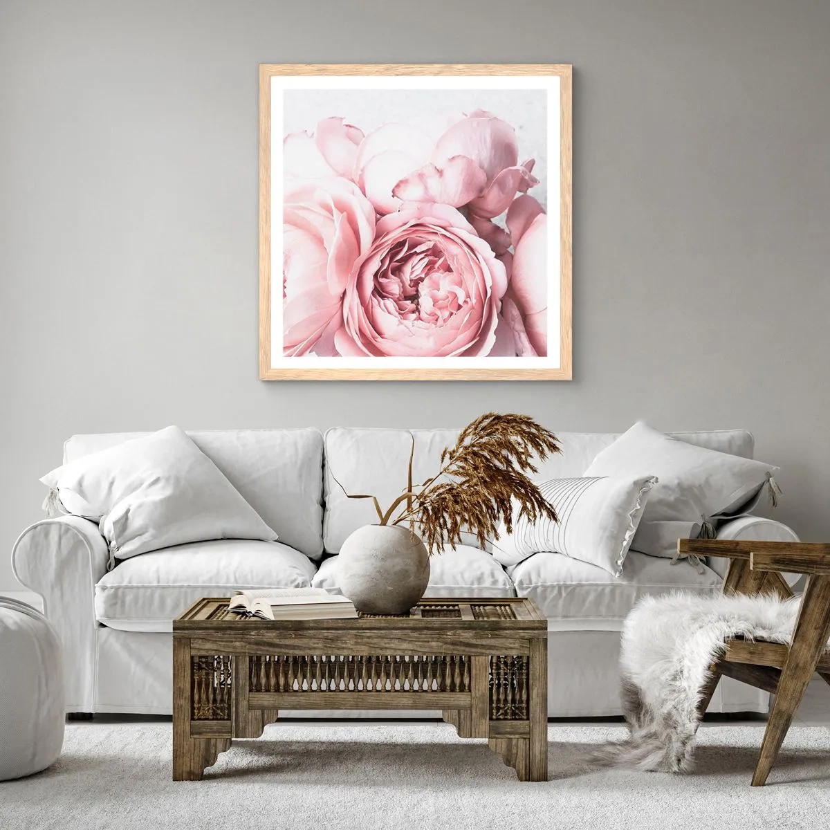 Plakát v rámu světlý dub - Pro romantiky - 60x60 cm