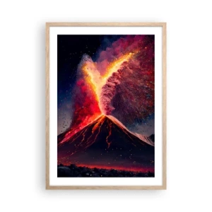 Plakát v rámu světlý dub - Krása a hrůza - 50x70 cm