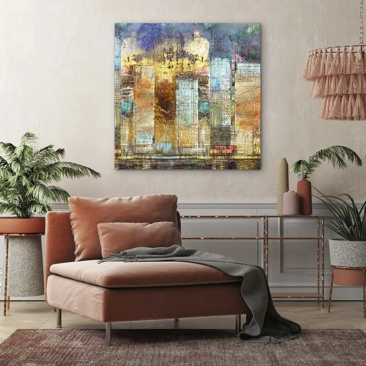Obraz na plátně - Prosluněná metropole - 40x40 cm