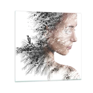 Obraz na skle - Duch lesa - 30x30 cm