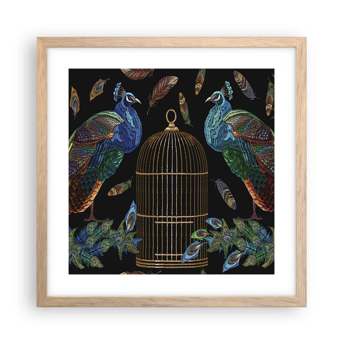 Plakát v rámu světlý dub - V královském rouchu - 40x40 cm