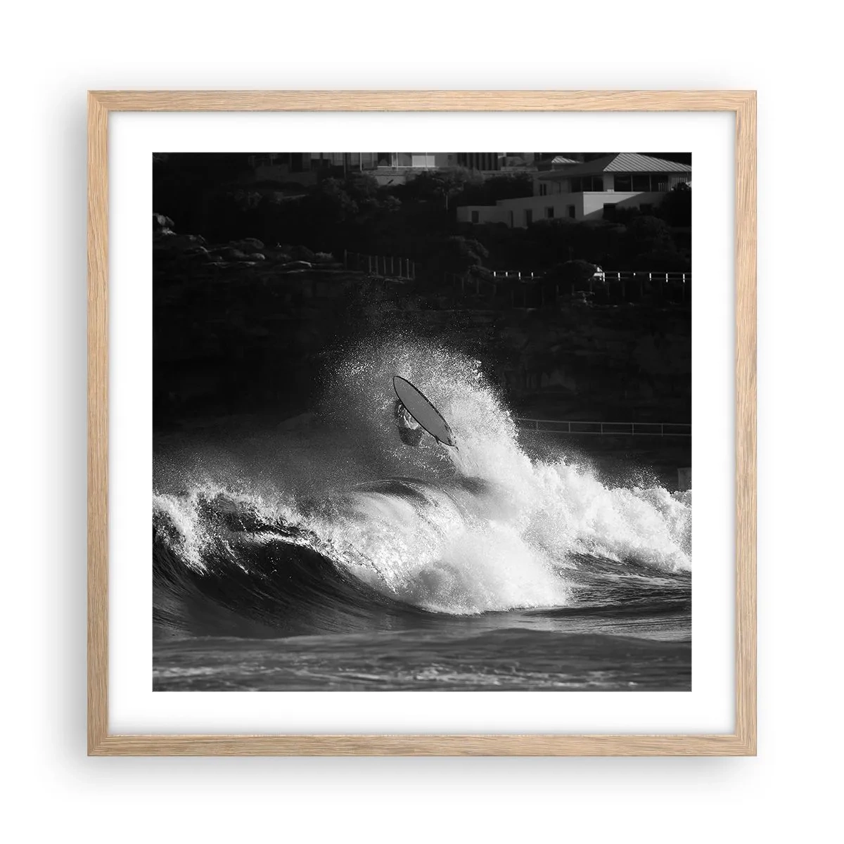 Plakát v rámu světlý dub - Výzva přijata! - 50x50 cm