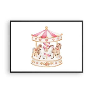 Plakát v černém rámu - Sladký svět dětství - 100x70 cm