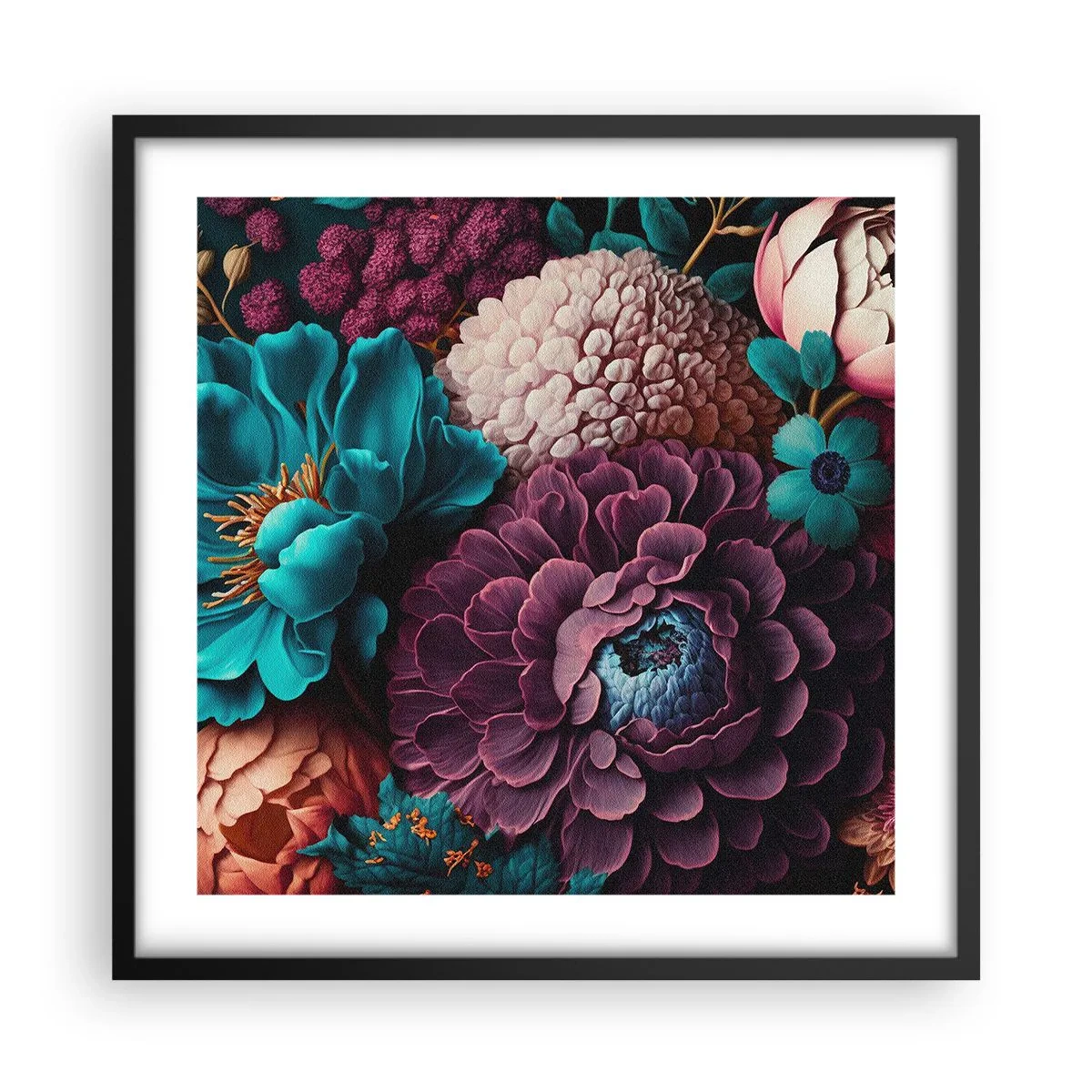 Plakát v černém rámu - Úroda přírody - 50x50 cm