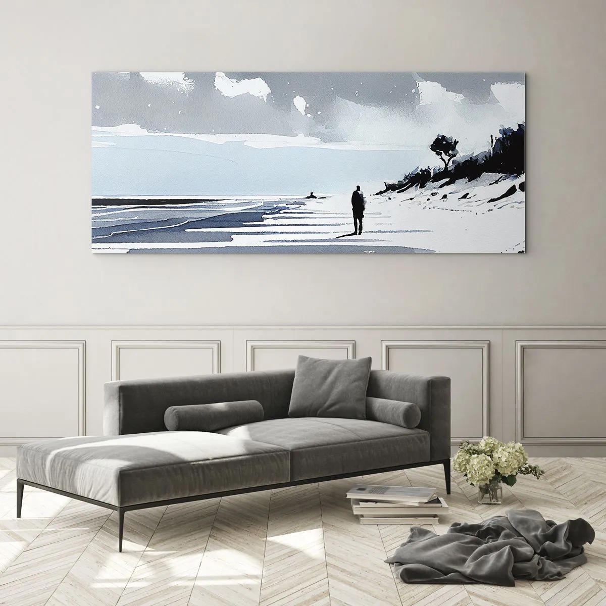 Obraz na skle - O samotě - 90x30 cm