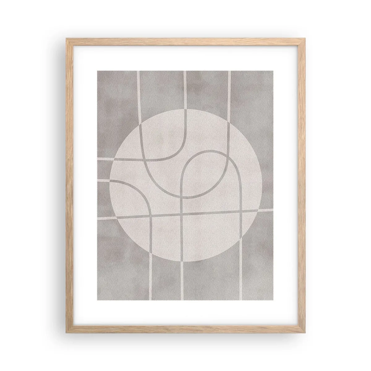 Plakát v rámu světlý dub - Kruhově a přímo - 40x50 cm