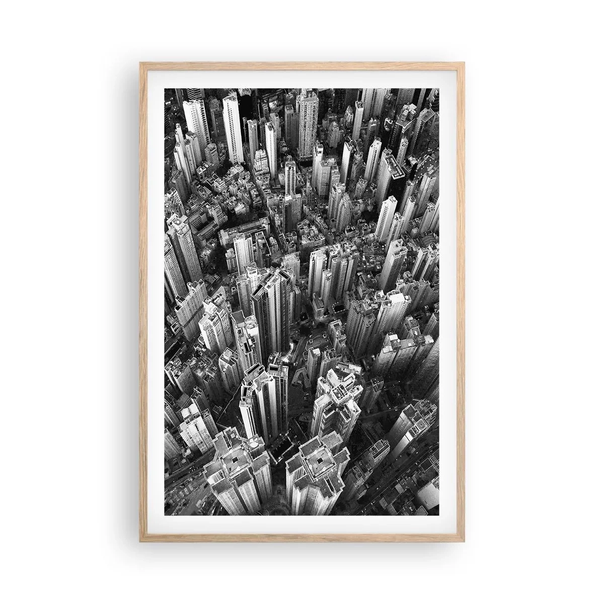 Plakát v rámu světlý dub - Stále výš a výš - 61x91 cm