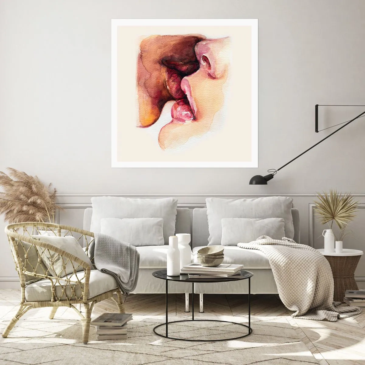 Plakát - Jako noc a den, země a nebe - 60x60 cm