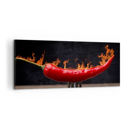 Obraz na plátně - Ohnivý předkrm - 100x40 cm
