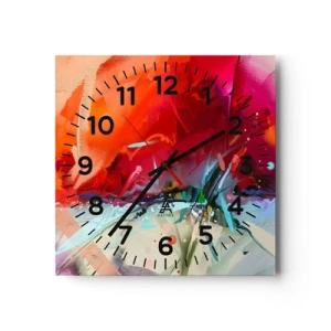 Nástěnné hodiny - Exploze světel a barev - 40x40 cm