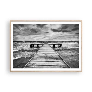 Plakát v rámu světlý dub - Čekám na vítr, co rozfouká… - 100x70 cm