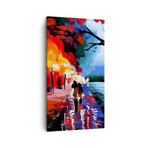 Obraz na plátně - Žhavý podzim v parku - 45x80 cm