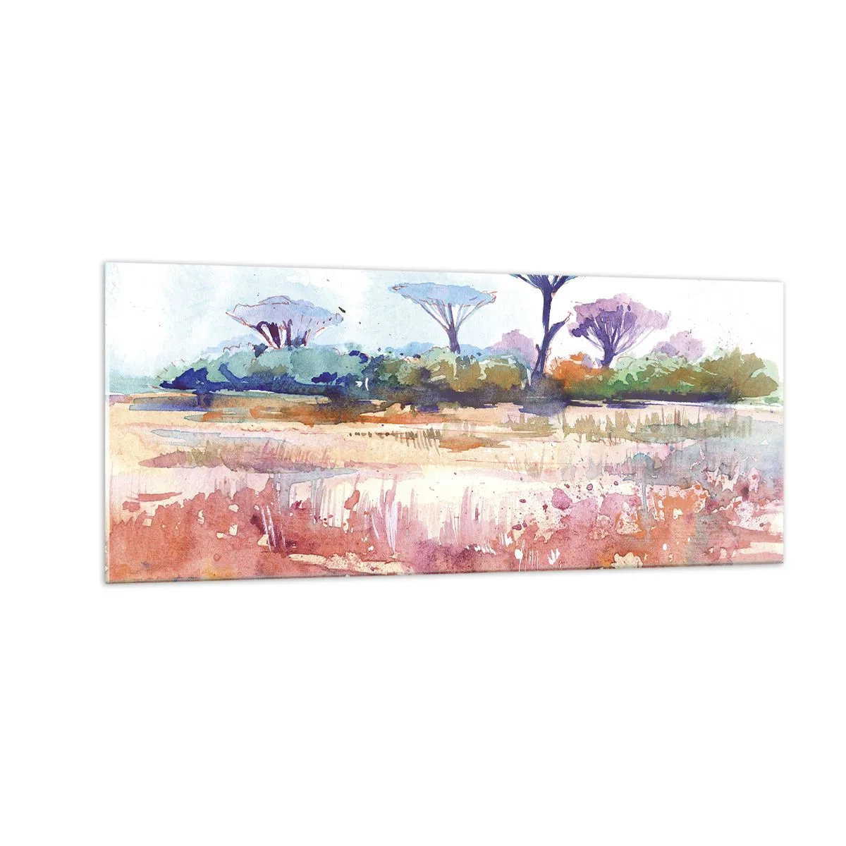 Obraz na skle - Barvy savany - 100x40 cm