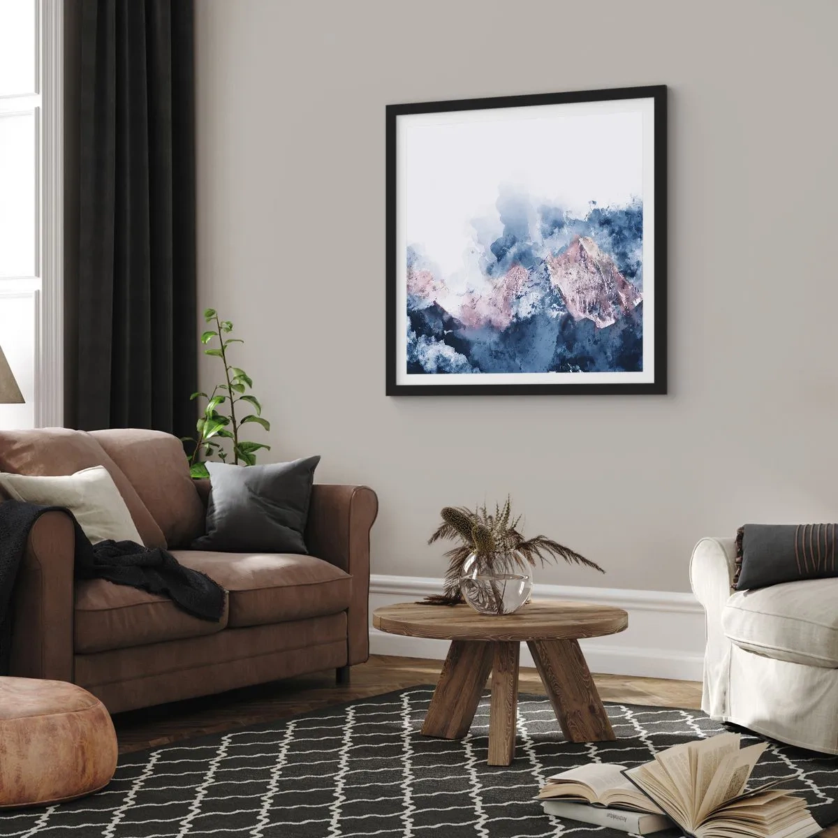 Plakát v černém rámu - To jsou vrcholy! - 60x60 cm