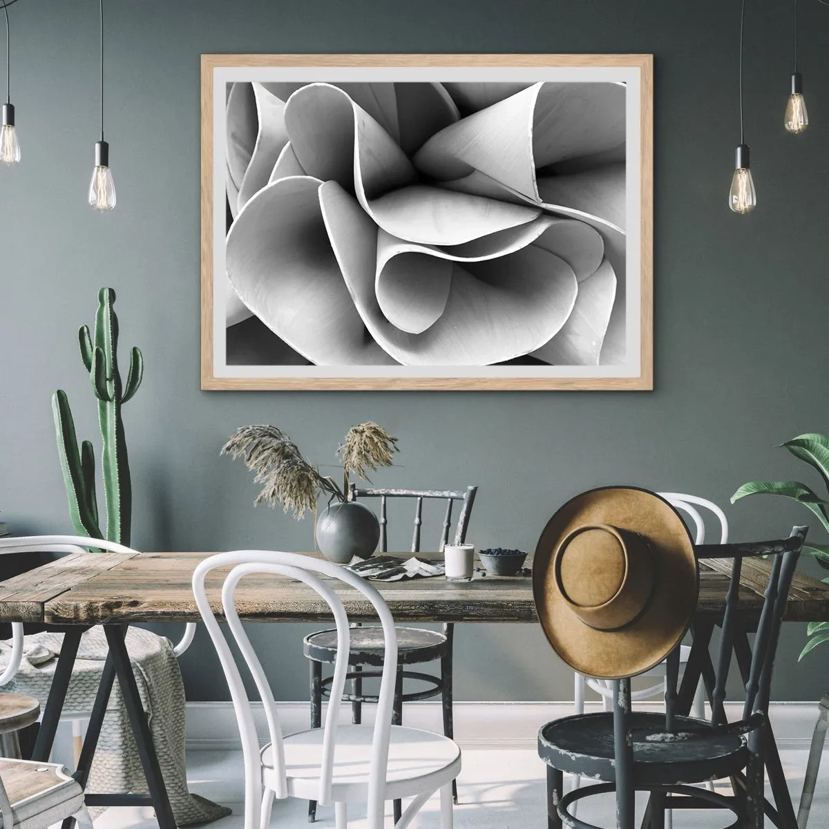 Plakát v rámu světlý dub - Děje se ve vesmíru - 100x70 cm