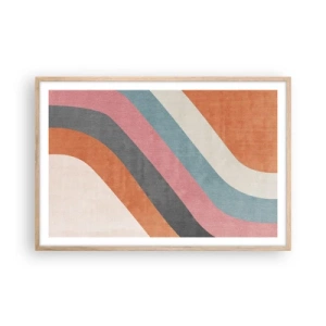 Plakát v rámu světlý dub - Diagonální kompozice – pohyb - 91x61 cm
