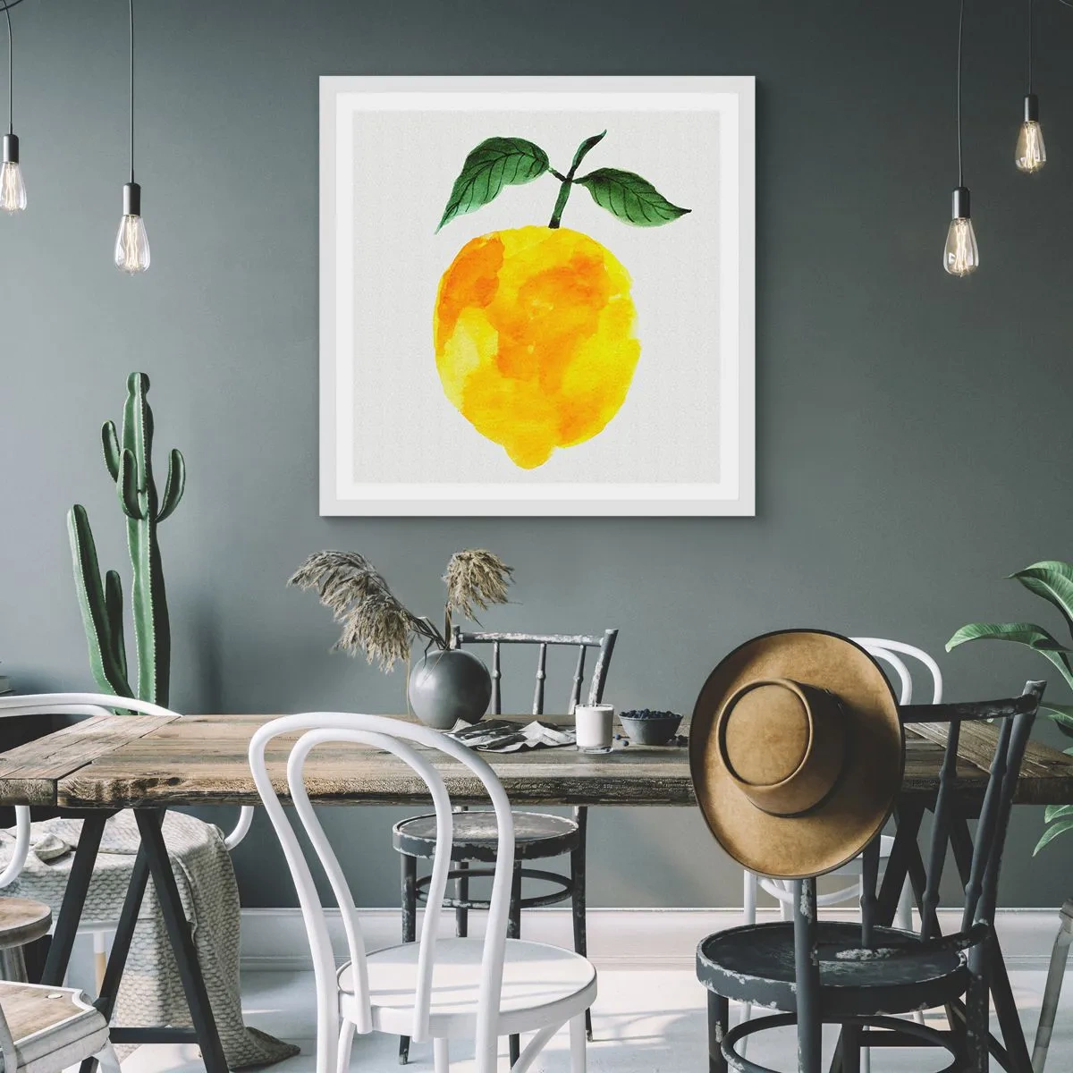 Plakát v bílém rámu - Jak poznat chuť slunce - 40x40 cm