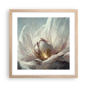 Plakát v rámu světlý dub - Rozkvétá jednou za sto let - 40x40 cm