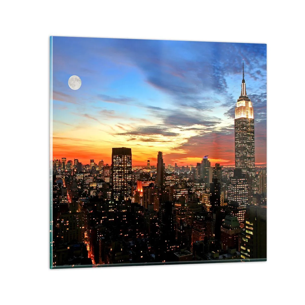 Obraz na skle - Zářivá americká noc - 60x60 cm