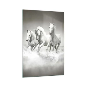 Obraz na skle - Bílé šílenství - 70x100 cm