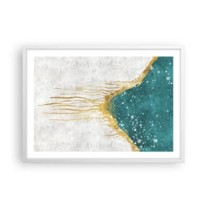 Plakát v bílém rámu - Zlatý příliv - 70x50 cm