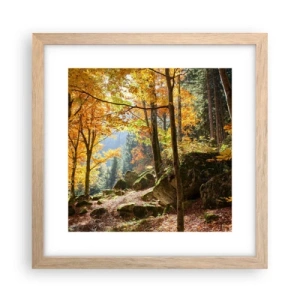 Plakát v rámu světlý dub - Čas na odpočinek - 30x30 cm