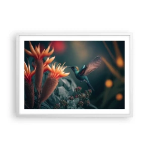 Plakát v bílém rámu - Skutečně pestrý život - 70x50 cm