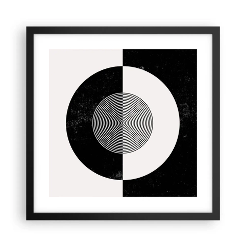 Plakát v černém rámu - Harmonie v černé a bílé - 40x40 cm
