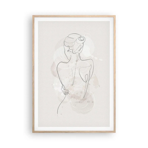 Plakát v rámu světlý dub - Jako citlivý nástroj - 70x100 cm