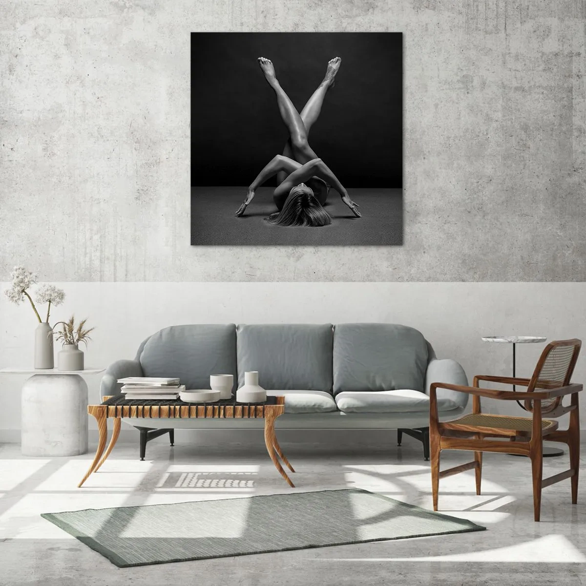 Obraz na skle - Geometrie nahoty - 50x50 cm